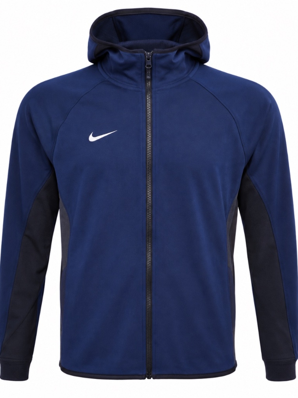 $95 Nike Therma Full-Zip Hooded Track Jacket Fleece Blue Men's M FD1132-427